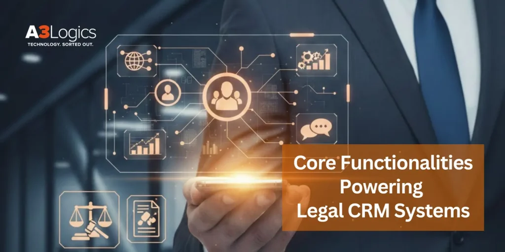 Core Functionalities Powering Legal CRM System Image